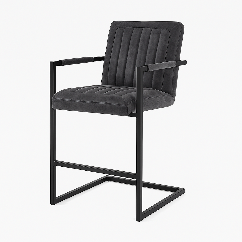 Scaun bar catifea GRI model TRUM