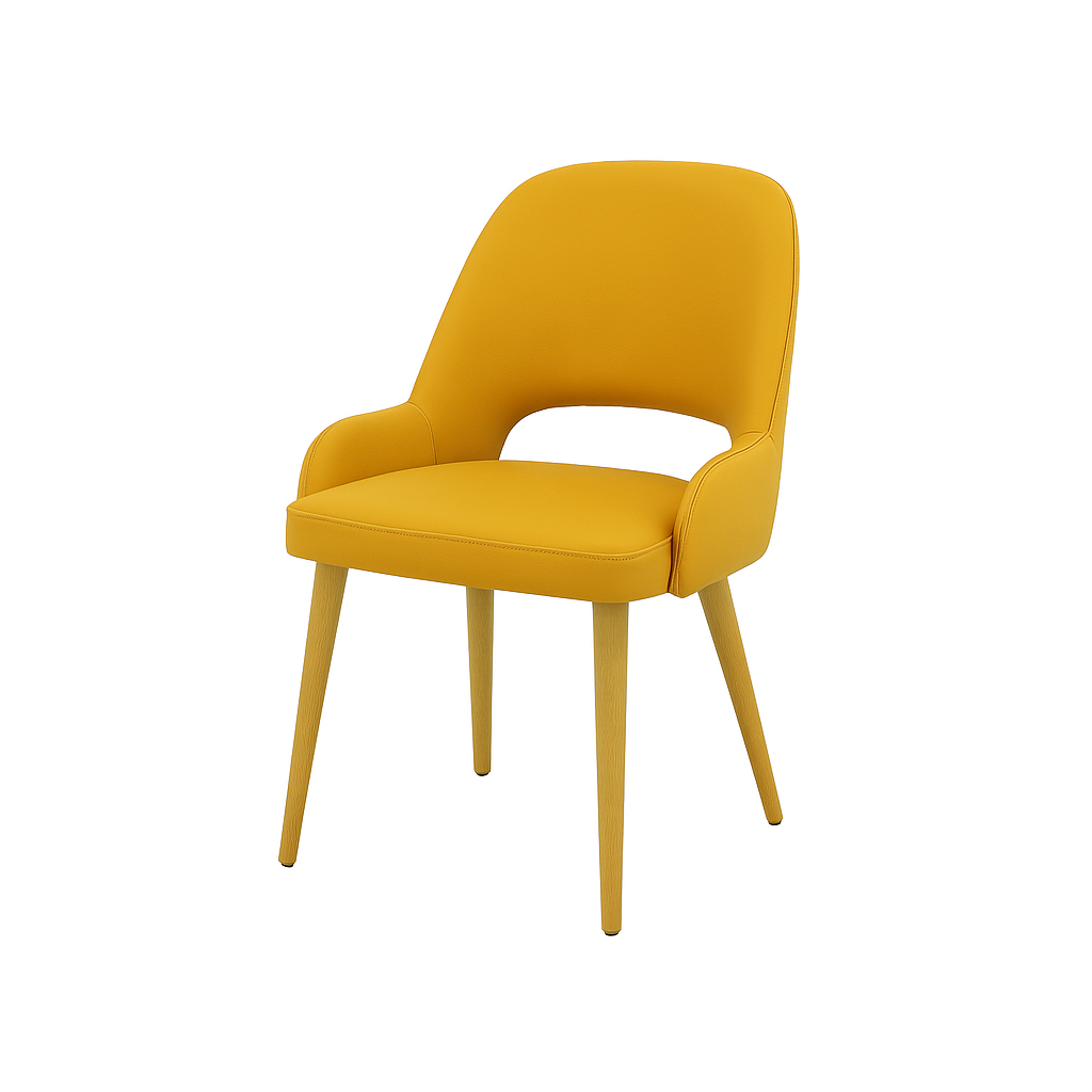 Scaun piele GALBENA | model HUGO