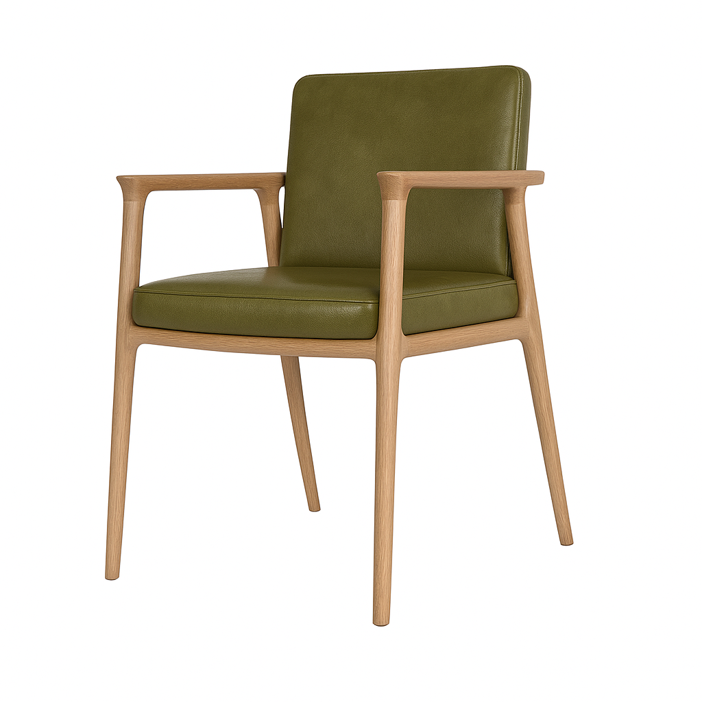 Scaun piele VERDE | model GASPARO