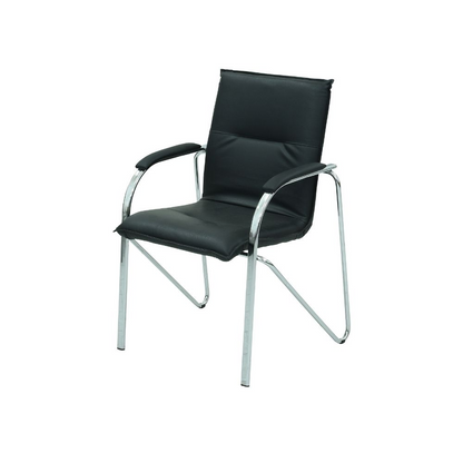 Scaun birou piele NEAGRA | model META
