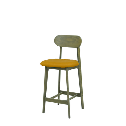 Scaun bar piele VERDE | model CLEO