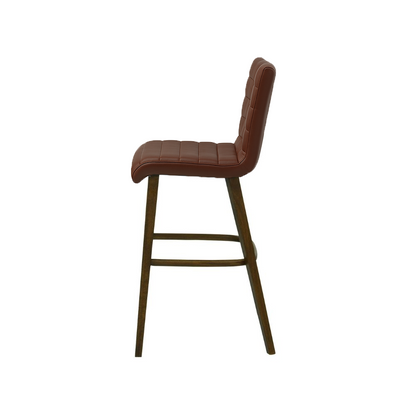 Scaun bar piele naturala ALBASTRA | model RIGA