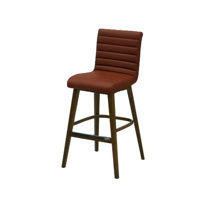 Scaun bar piele naturala GALBENA | model RIGA