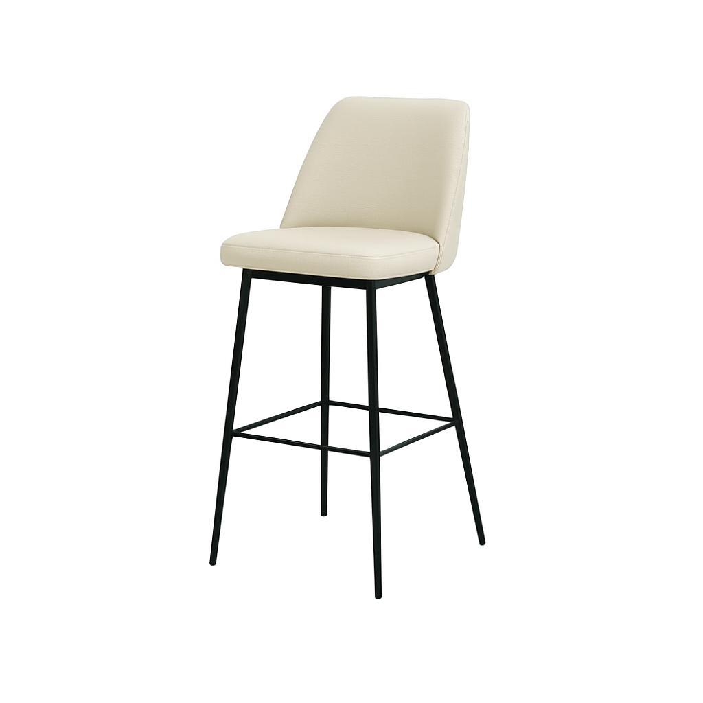 Scaun bar piele BEJ | model SOLO