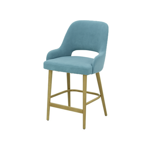 Scaun insula catifea ALBASTRA | model HUGO