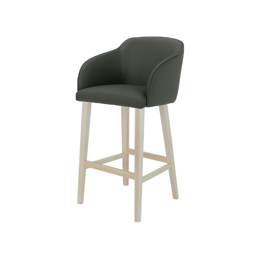 Scaun bar piele naturala MARO | model CROCO